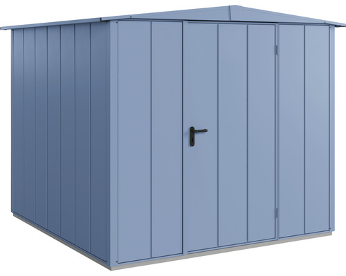 Abri de jardin Hörmann EcoStar Elegant-S type 2 RAL5014 porte à un vantail 258,8 x 247,7 cm bleu