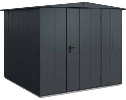 Abri de jardin Hörmann EcoStar Elegant-S type 2 RAL7016 porte à un vantail 258,8 x 247,7 cm anthracite