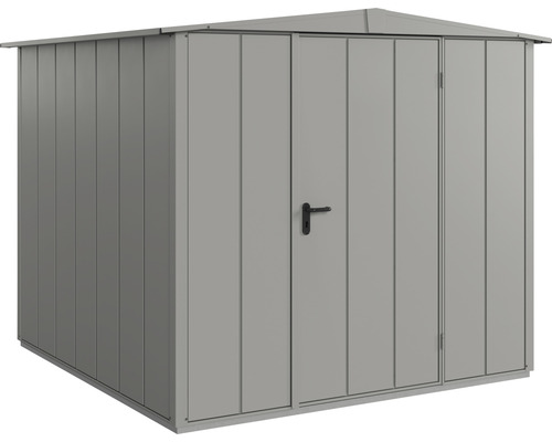 Abri de jardin Hörmann EcoStar Elegant-S type 2 RAL9007 porte à un vantail 258,8 x 247,7 cm gris