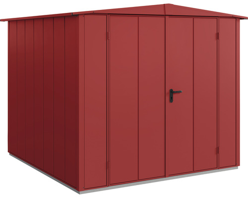 Abri de jardin Hörmann EcoStar Elegant-S type 2 RAL3004 porte à deux vantaux 238 x 238 cm rouge