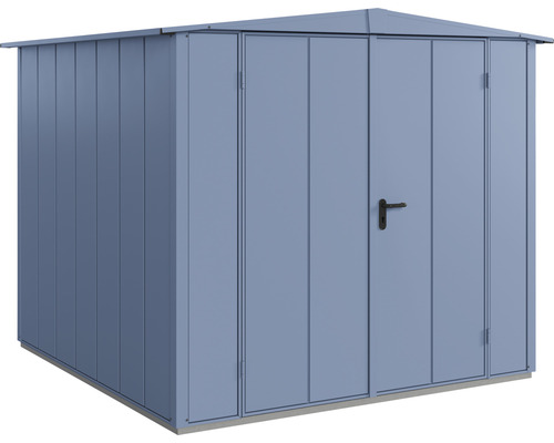 Abri de jardin Hörmann EcoStar Elegant-S type 2 RAL5014 porte à deux vantaux 258,8 x 247,7 cm bleu