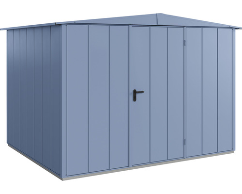 Abri de jardin Hörmann EcoStar Elegant-S type 3 RAL5014 porte à un vantail 323,6 x 247,7 cm bleu