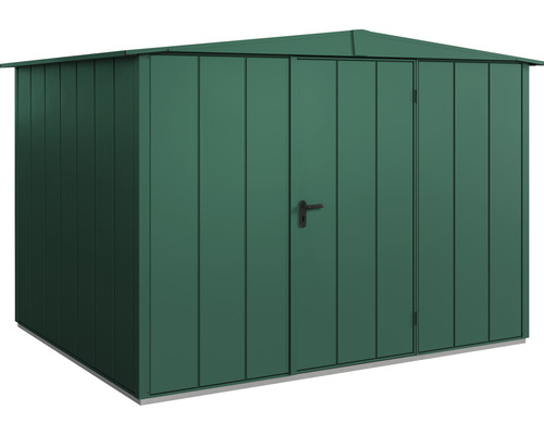 Abri de jardin Hörmann EcoStar Elegant-S type 3 RAL6005 porte à un vantail 302,8 x 238 cm vert