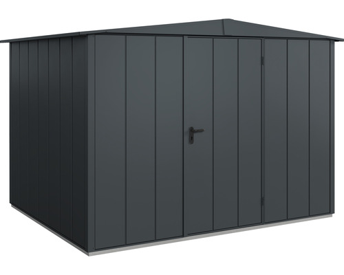 Abri de jardin Hörmann EcoStar Elegant-S type 3 RAL7016 porte à un vantail 323,6 x 247,7 cm anthracite