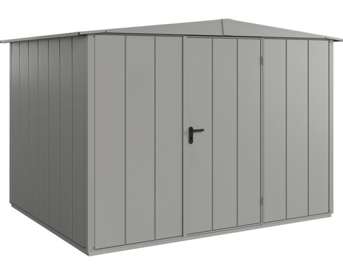 Abri de jardin Hörmann EcoStar Elegant-S type 3 RAL9007 porte à un vantail 323,6 x 247,7 cm gris