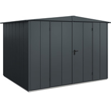 Abri de jardin métallique avec porte et toit