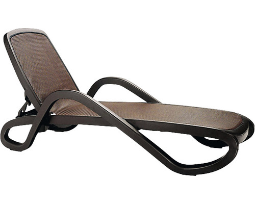 Chaise longue empilable Alfa Best 71 x 195 x 30 cm plastique café