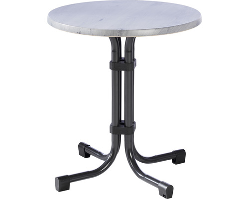 Table pliante Best Boulevard 60 x 145 x 72 cm ronde acier anthracite