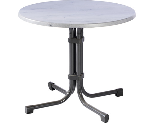 Table pliante Best Boulevard 80 x 147 x 72 cm ronde acier anthracite