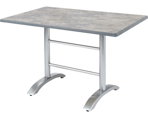 Table pliante Best Maestro 120 x 111 x 73 cm rectangulaire aluminium argent béton