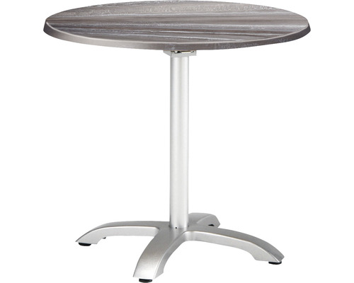 Table pliante Best Maestro 90 x 133 x 73 cm ronde aluminium argent tempera