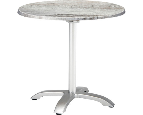 Table pliante Best Maestro 90 x 132 x 73 cm ronde aluminium argent montpellier