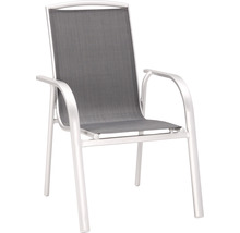 Chaise de jardin avec structure en aluminium et revêtement textile