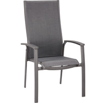 Chaise de jardin avec accoudoirs et dossier haut