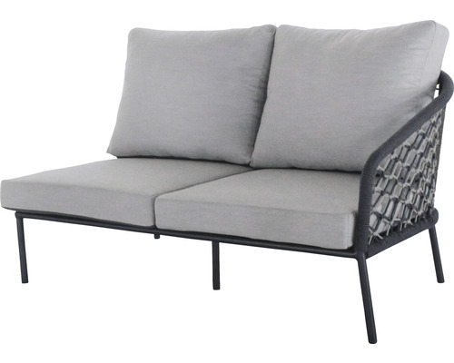 Seitenteil Lounge 2-Sitzer rechts Mali Best 154 x 92 x 78 cm Aluminium Textil anthrazit