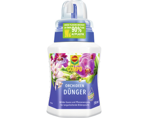 Orchideendünger COMPO 250 ml mit mildem Guano und Pflanzenenzymen