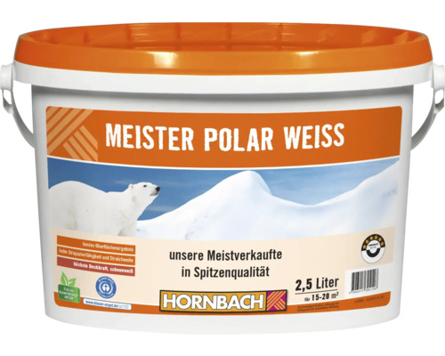 Eimer Meister Polar Weiss Innenfarbe, 2,5 Liter