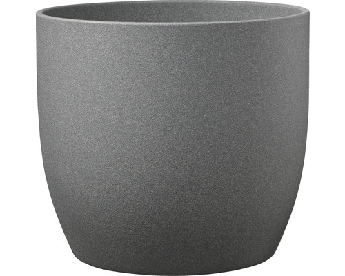 Cache-pot Soendgen Basel Stone céramique Ø 21 cm h 20 cm gris foncé Pot de fleurs gris