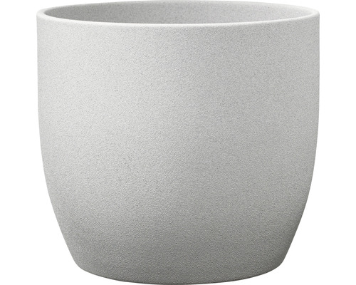 Cache-pot Soendgen Basel Stone céramique Ø 16 cm h 15 cm gris clair