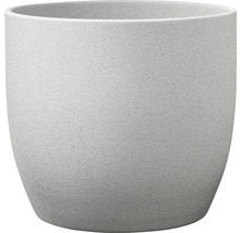 Cache-pot Soendgen Basel Stone céramique Ø 14 cm h 13 cm gris clair-thumb-0