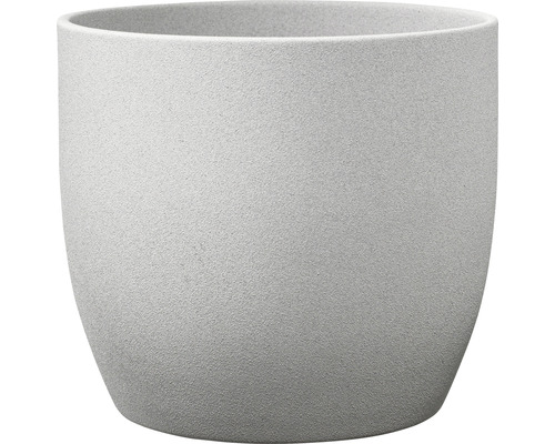 Cache-pot Soendgen Basel Stone céramique Ø 14 cm h 13 cm gris clair-0