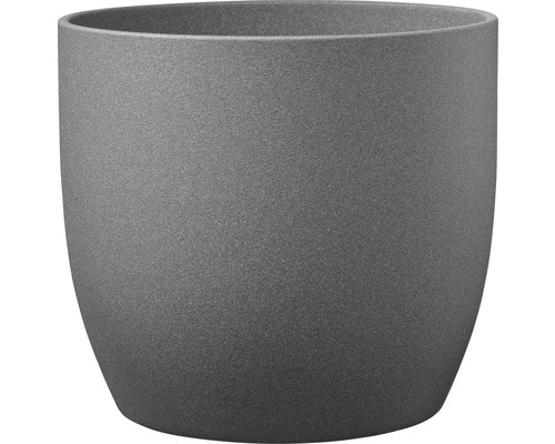 Cache-pot Soendgen Basel Stone céramique Ø 27 cm h 26 cm gris foncé Pot de fleurs gris