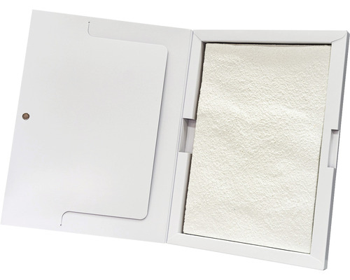 Échantillon d''enduit décoratif dans un emballage ouvert