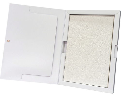 Boîte d''empreintes blanche pour les mains et les pieds de bébé