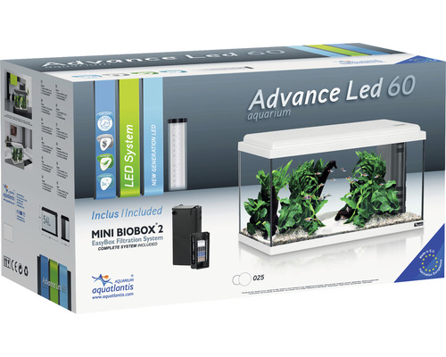 Aquarium Aquatlantis Advance Led 60 avec système de filtration