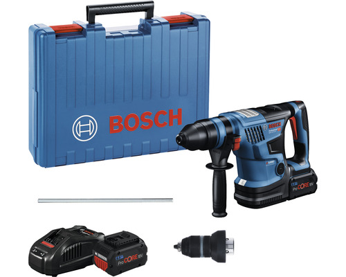 Marteau perforateur sans fil Bosch Professional GBH 18V-34 CF, y compris 2 batteries (8 Ah) et chargeur