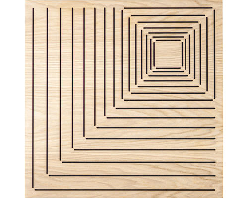 Panneau acoustique ACER marron 500 x 500 x 57 mm Panneau en bois avec motif carré