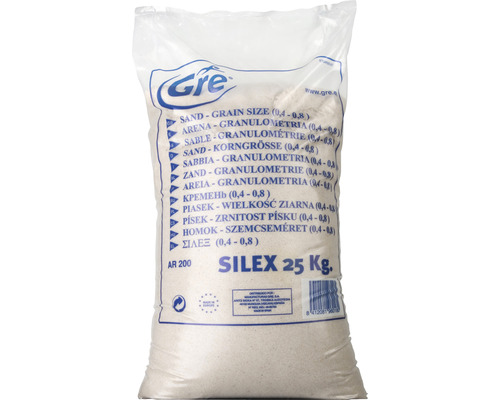 Sack Filtersand 25 kg Körnung 0,4 bis 0,8 Millimeter