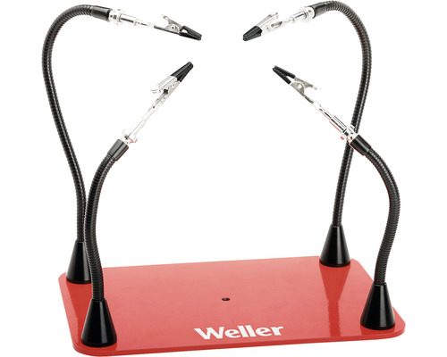 Troisième main Weller pour soudure avec quatre bras flexibles et pinces crocodile