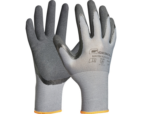 Gants de travail GEBOL Master Flex Eco gris Taille 9