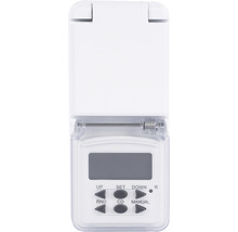 Minuterie numérique avec LCD jusqu'à 1800 W adaptée à l'extérieur IP44 blanc-thumb-1