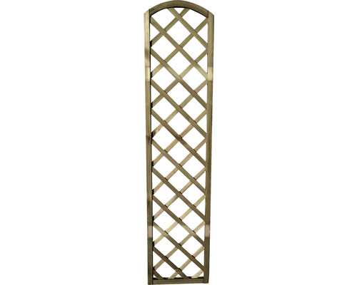 Treillis pour plantes 60x180/200, traité en autoclave par imprégnation, marron Ttreillis en bois avec partie supérieure arrondie pour le jardin
