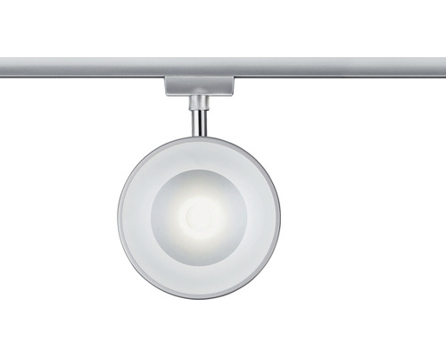 Runde Deckenleuchte an einer Schiene