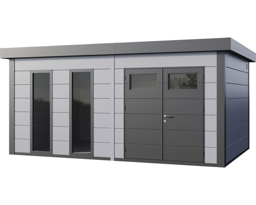 Abri de jardin moderne avec deux fenêtres et une double porte