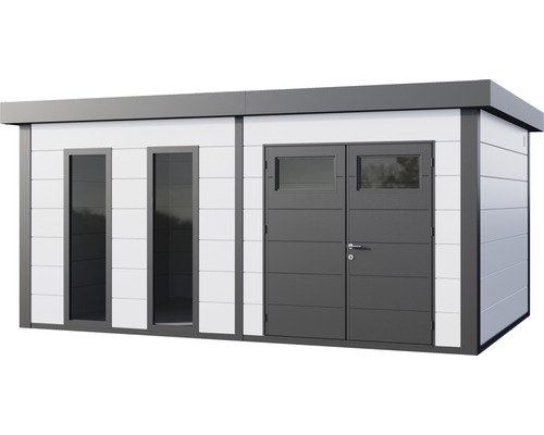 Modernes Gartenhaus mit Doppeltür und Fenstern