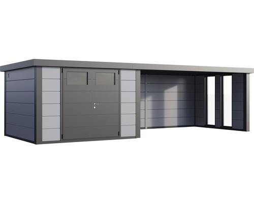 Abri de jardin moderne avec extension pour le jardin