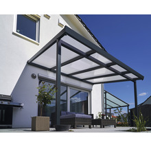 Terrassenüberdachung gutta Premium Acryl Klima blue 410,2 x 306 cm anthrazit