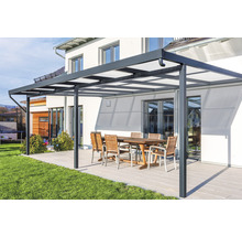 Terrassenüberdachung gutta Premium Acryl Klima blue 611 x 306 cm anthrazit