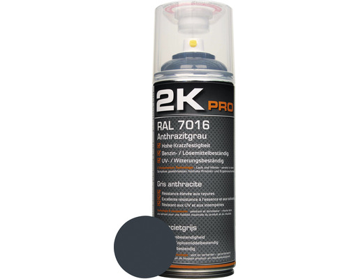Peinture aérosol 2K PRO brillant RAL7016 gris anthracite 400 ml