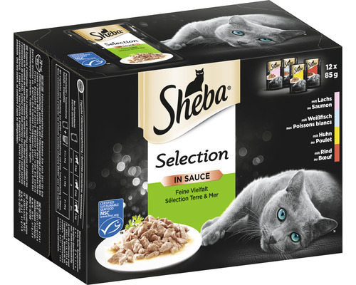 Pâtée pour chats Sheba Multipack Selection Variété fine 12x85 g