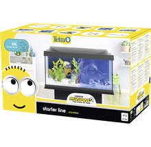 Aquarium Tetra Starter Line Minions 54 l avec éclairage LED, chauffage, nourriture, préparateur d'eau, film pour la paroi arrière 61 x 31 x 30,8 cm