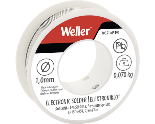Weller T0051405199 Elektroniklot, Sn100Ni100+, 1mm 70g