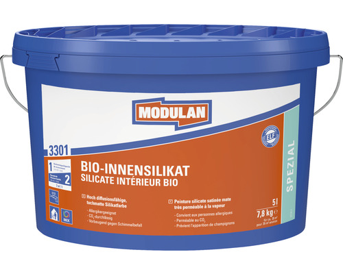 MODULAN BIO-Innensilikat 3301 peinture silicate minérale intérieur blanche 5 l