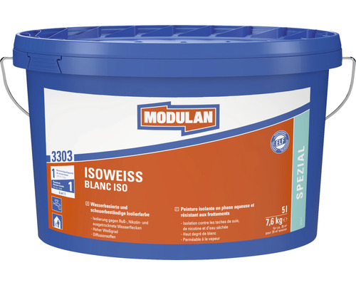 MODULAN Isoweiß 3303 peinture isolante anti-nicotine blanc 5 l