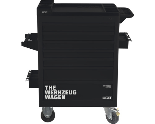 Werkstattwagen WGB 670 x 970 x 470 mm 7 Schubladen, inkl. 9 Modulen, 129-tlg. Werkzeugwagen mit mehreren Schubladen und Ablageflächen