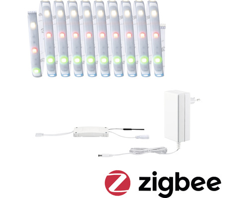 Set de base bande MaxLED 250 prête à l'emploi Zigbee 3,0 m 15W 600 lm 3000 K + RVBB 150 LEDs revêtue 24V - Compatible SMART HOME by hornbach